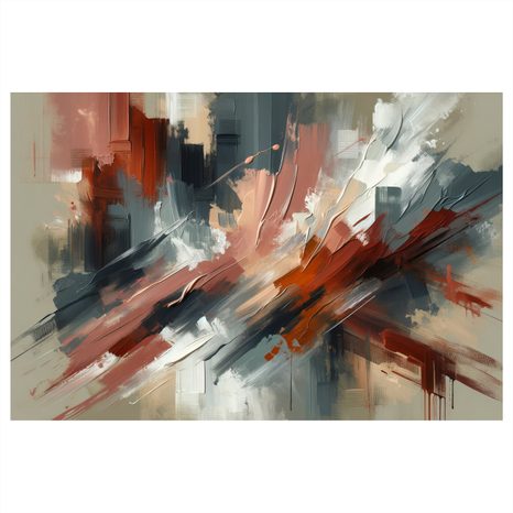 WANDBILD DRAMATISCHE PINSELSTRICHE - WANDBILDER ABSTRAKTE FORMEN - BILDER