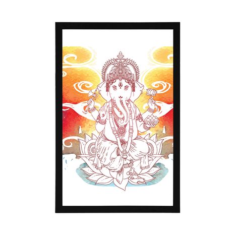 PLAGÁT HINDUISTICKÝ GANÉŠA - FENG SHUI - PLAGÁTY