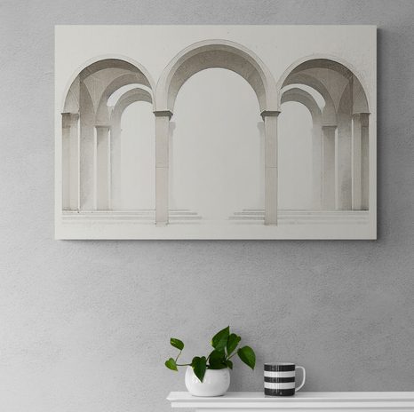 OBRAZ RUSTIKÁLNÍ OBLOUKY - OBRAZY MĚSTA - OBRAZY