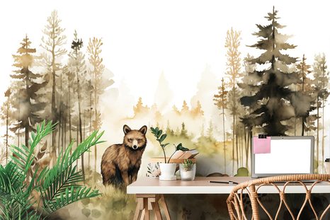 TAPETA MÝVAL V ROZPRÁVKOVOM LESE - TAPETY LES - TAPETY