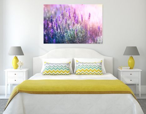 КАРТИНА НА ПЛАТНО – МАГИЧЕСКИ ЦВЕТОВЕ НА ЛАВАНДУЛА - КАРТИНИ С ЦВЕТЯ - КАРТИНИ
