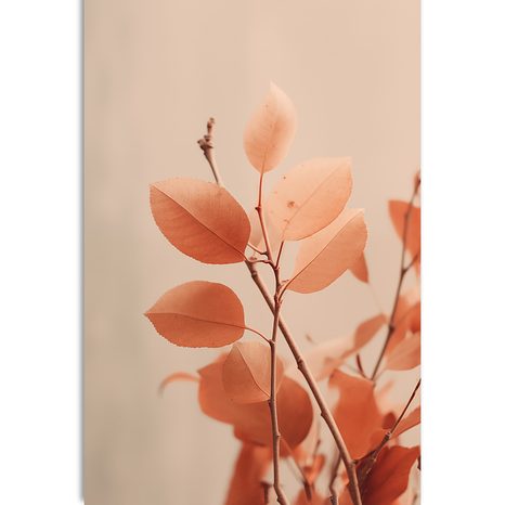 STAMPA SU TELA – RAMETTI DI FOGLIE PEACH FUZZ - QUADRI ALBERI E FOGLIE - STAMPE E QUADRI
