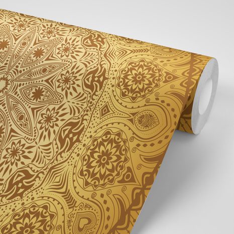 SAMOLEPÍCÍ TAPETA OKRASNÁ MANDALA S KRAJKOU - SAMOLEPÍCÍ TAPETY - TAPETY