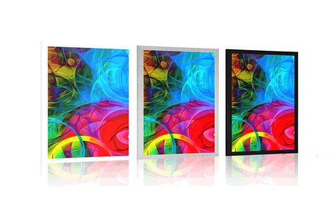 PLAKÁT ABSTRAKCE PLNÁ BAREV - ABSTRAKTNÍ A VZOROVANÉ - PLAKÁTY