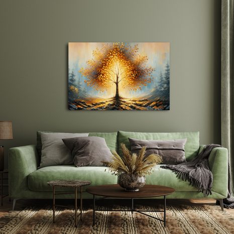 OBRAZ STROM ŽIVOTA V PODZIMNÍM LESE - OBRAZY STROMY ŽIVOTA - OBRAZY