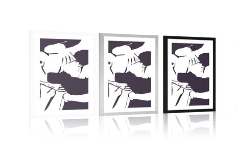 PLAKÁT S PASPARTOU TOUHA PO LÁSCE - MOTIVY Z NAŠÍ DÍLNY - PLAKÁTY