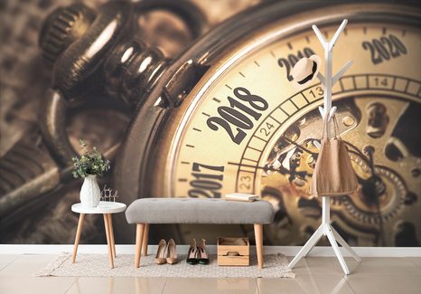 SAMOLEPÍCÍ FOTOTAPETA VINTAGE KAPESNÍ HODINKY - SAMOLEPÍCÍ TAPETY - TAPETY