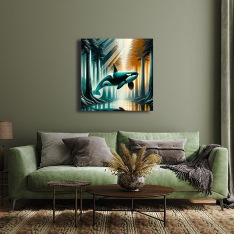 OBRAZ ZÁŘÍCÍ LES A KOSATKA - OBRAZY PODMOŘSKÝ SVĚT - OBRAZY