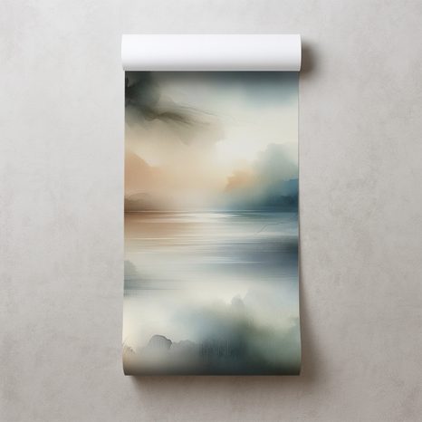 FOTOTAPETE ABSTRAKTE AQUARELLLANDSCHAFT - ABSTRAKTE TAPETEN - TAPETEN