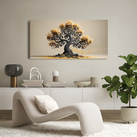 WANDBILD KÜNSTLERISCHER BAUM DES LEBENS - BILDER BÄUME DES LEBENS - BILDER