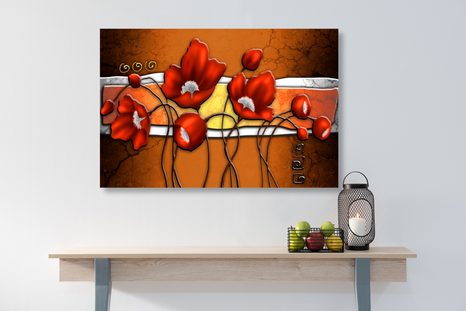 SLIKA RDEČI POLJSKI MAK - ABSTRAKTNE SLIKE - SLIKE