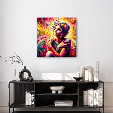 WANDBILD REGENBOGEN FARBHARMONIE - WANDBILDER FRAUEN - BILDER