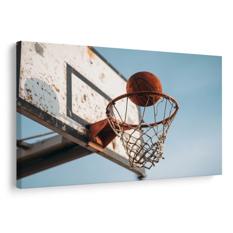 WANDBILD STÄDTISCHER BASKETBALLKORB - BILDER VON STÄDTEN - BILDER