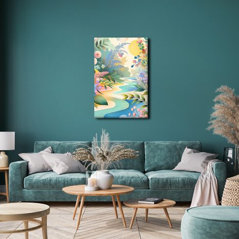 WANDBILD BLUMENLANDSCHAFT - BILDER BLUMEN - BILDER