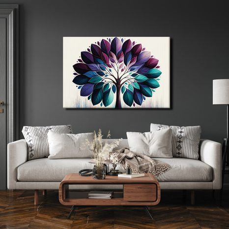 OBRAZ STROM ŽIVOTA V MODRÉ HARMONII - OBRAZY STROMY ŽIVOTA - OBRAZY