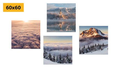 KOMPLET SLIK ZIMSKA NARAVA Z OBLAKI - KOMPLETI SLIK - SLIKE