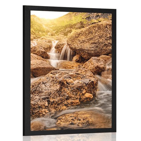 POSTER HIGH MOUNTAIN WATERFALLS - NATURE - POSTERS