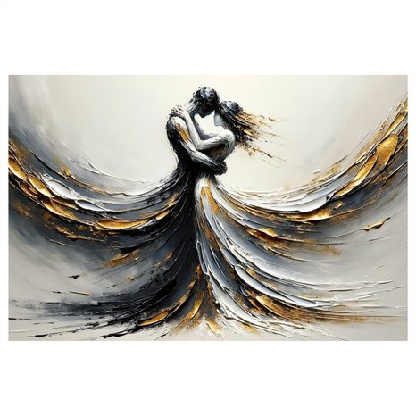 OBRAZ MILUJÍCÍ PÁR V POHYBU - OBRAZY LÁSKA - OBRAZY