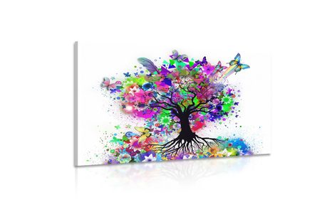 TABLOU COPAC DE FLORI PLIN DE CULORI - TABLOURI ARBORII VIEȚII - TABLOURI