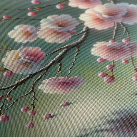 OBRAZ SAKURA V ODLESKU SVĚTLA - OBRAZY KVĚTŮ - OBRAZY