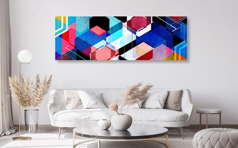 STAMPA SU TELA – GEOMETRIA ASTRATTA - QUADRI ASTRATTO - STAMPE E QUADRI