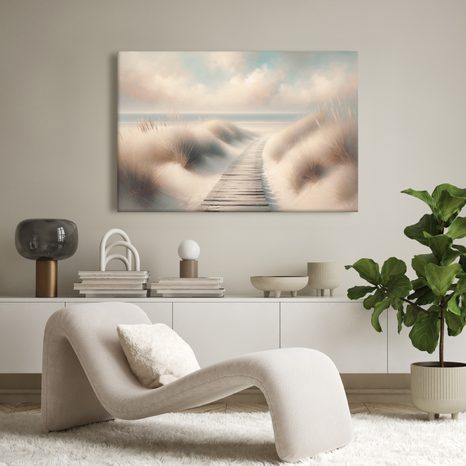 WANDBILD PFAD ZUM MEER IN DÜNEN - BILDER MEER UND STRAND - BILDER