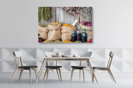 QUADRO SU TELA – ERBE MEDICINALI - QUADRI DI CIBI E BEVANDE - STAMPE E QUADRI