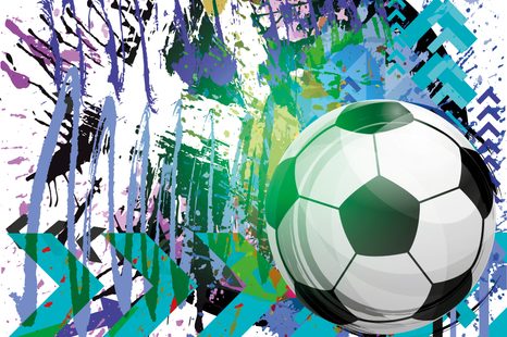 TAPETA MODRO-ZELENÝ VÍTĚZNÝ MÍČ - DĚTSKÉ TAPETY - TAPETY