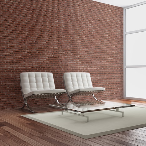 PHOTO WALLPAPER WITH RED BRICK MOTIF - WALLPAPERS WITH IMITATION OF BRICK, STONE AND CONCRETE - WALLPAPERS