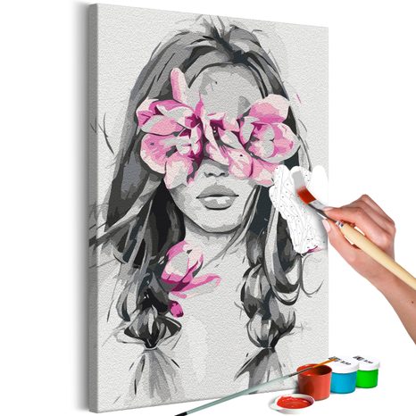 PICTURE PAINTING BY NUMBERS FLOWER WOMAN