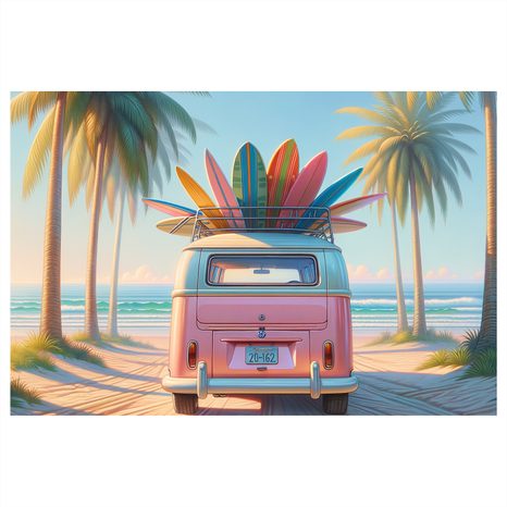 OBRAZ LÉTO V BARVÁCH SURFŮ - OBRAZY MOŘE A PLÁŽ - OBRAZY