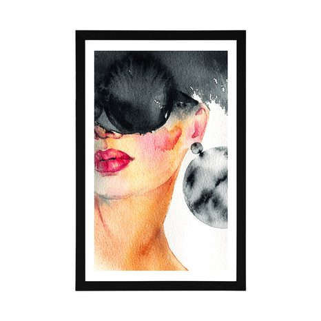 POSTER MIT PASSEPARTOUT IDOL EINER FRAU - FRAUEN - POSTER