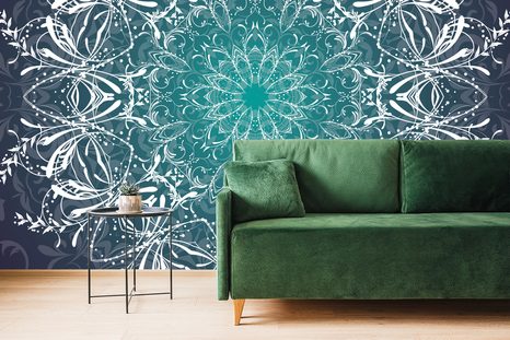 CARTA DA PARATI AUTOADESIVA – ROSONE VERDE E BIANCO - CARTA DA PARATI AUTOADESIVE - CARTA DA PARATI