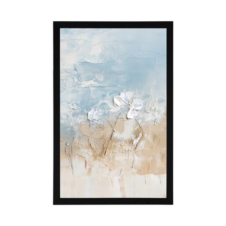 PLAGÁT IMITÁCIA OLEJOMAĽBY PLÁŽE A OBLOHY - ABSTRAKTNÉ A VZOROVANÉ - PLAGÁTY