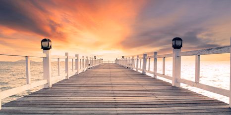 OBRAZ STARÉ DŘEVĚNÉ MOLO - OBRAZY PŘÍRODY A KRAJINY - OBRAZY