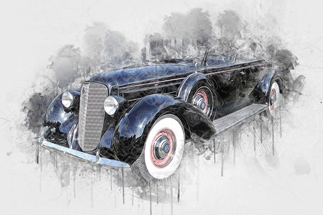 TAPETA HISTORICKÉ AUTO - VINTAGE A RETRO TAPETY - TAPETY