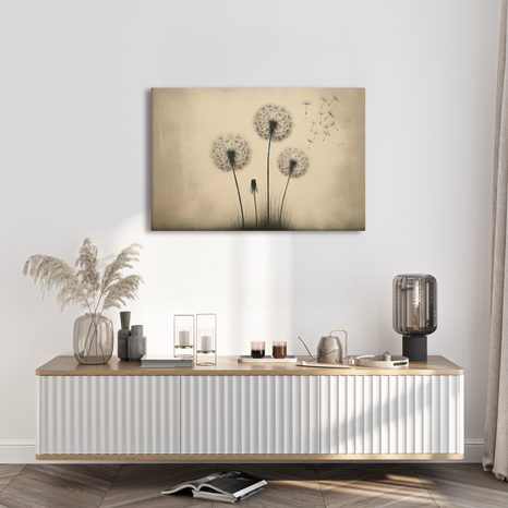 CANVAS SCHILDERIJ STILLE SCHOONHEID VAN PAARDENBLOEMEN - SCHILDERIJEN - MEGA UITVERKOOP TOT 70% 🔥