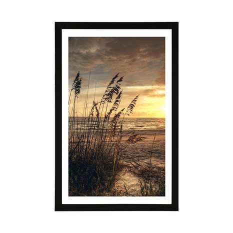 AFFICHE – COUCHER DE SOLEIL SUR LA PLAGE - NATURE - AFFICHES