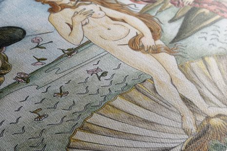 WANDBILD REPRODUKTION VON SANDRO BOTTICELLI - DIE GEBURT DER VENUS - BILDER VON MENSCHEN - BILDER
