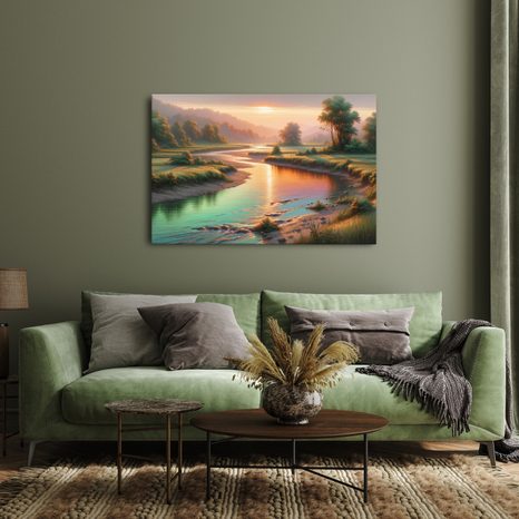 OBRAZ ŘEKA V PODVEČER - OBRAZY - TOTÁLNÍ VÝPRODEJ 🔥