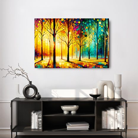 OBRAZ LESNÍ VITRÁŽ - OBRAZY LES - OBRAZY
