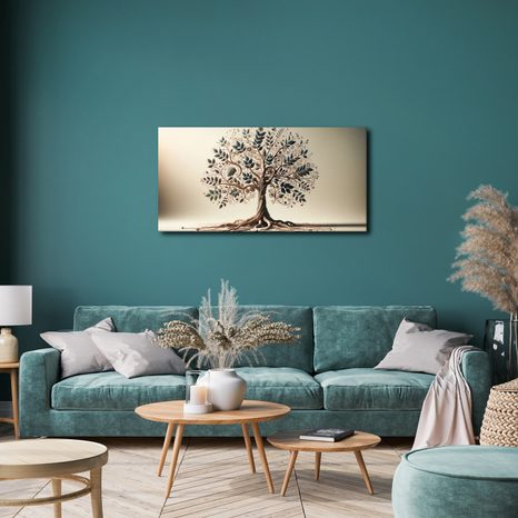 TABLOU ARBORELE VIEȚII CU FRUNZE ȘI SPIRALE - TABLOURI ARBORII VIEȚII - TABLOURI