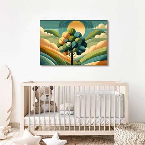 OBRAZ STROM ŽIVOTA VE SLUNEČNÉ KRAJINĚ - OBRAZY STROMY A LISTY - OBRAZY