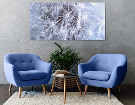 WANDBILD MAKRO DES LÖWENZAHNS - BILDER BLUMEN - BILDER