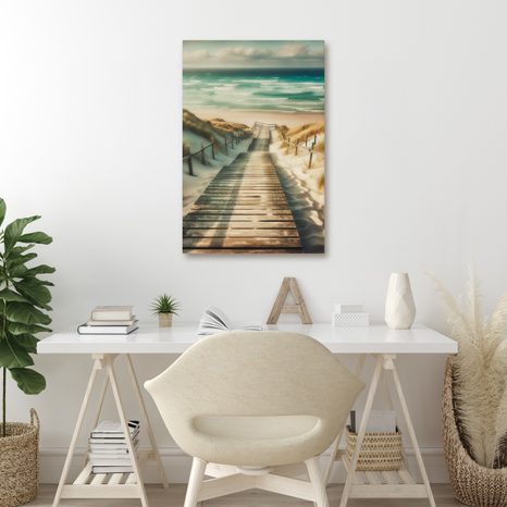 OBRAZ CESTA PŘES DUNY K MOŘI - OBRAZY MOŘE A PLÁŽ - OBRAZY