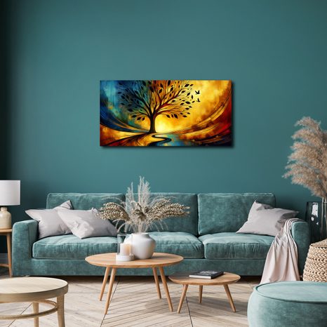 OBRAZ MAJESTÁTNÍ STROM ŽIVOTA S PTÁKY - OBRAZY STROMY ŽIVOTA - OBRAZY