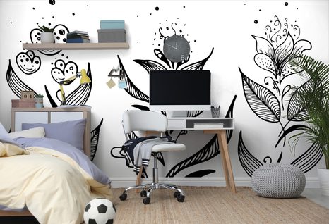 SELF ADHESIVE WALLPAPER FINE FOLKLORE ORNAMENTS - SELF-ADHESIVE WALLPAPERS - WALLPAPERS