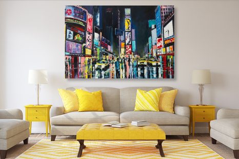 OBRAZ BAREVNÝ NEW YORK - OBRAZY MĚSTA - OBRAZY