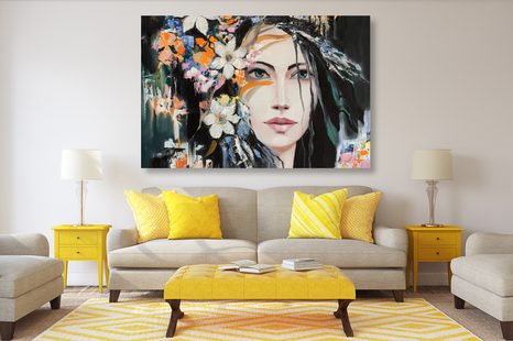 WANDBILD ORIGINALGEMÄLDE EINER FRAU - WANDBILDER FRAUEN - BILDER