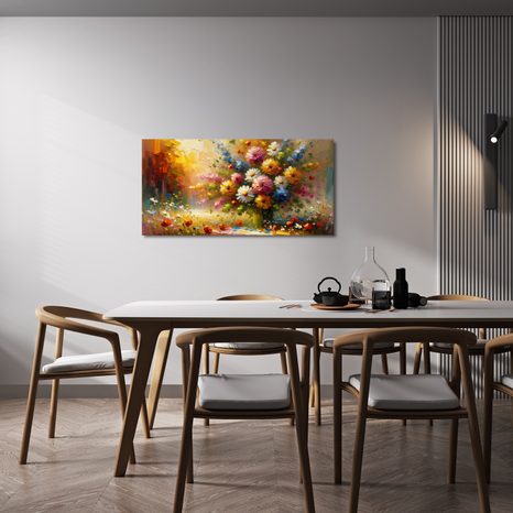 OBRAZ LUČNÍ KVÍTÍ V PAPRSCÍCH - OBRAZY KVĚTŮ - OBRAZY